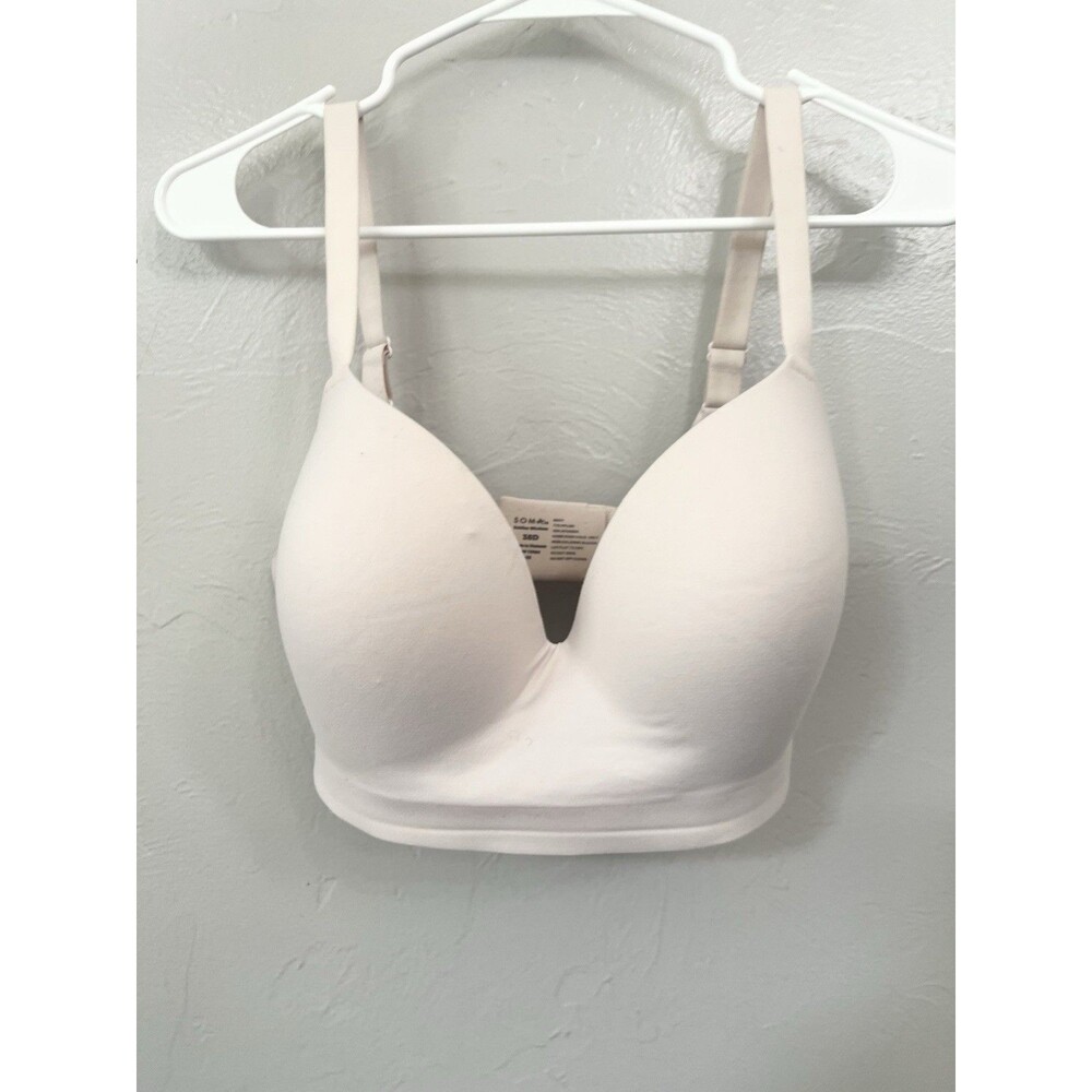 Soma Enbliss Wireless Nude Beige Bra Size 38D  Blush Pink